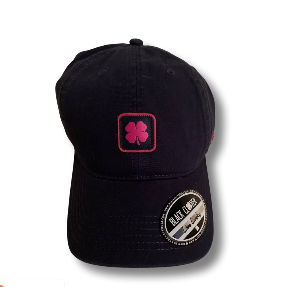 Ladies Black Clover Live Lucky Navy & Pink Baseball Hat